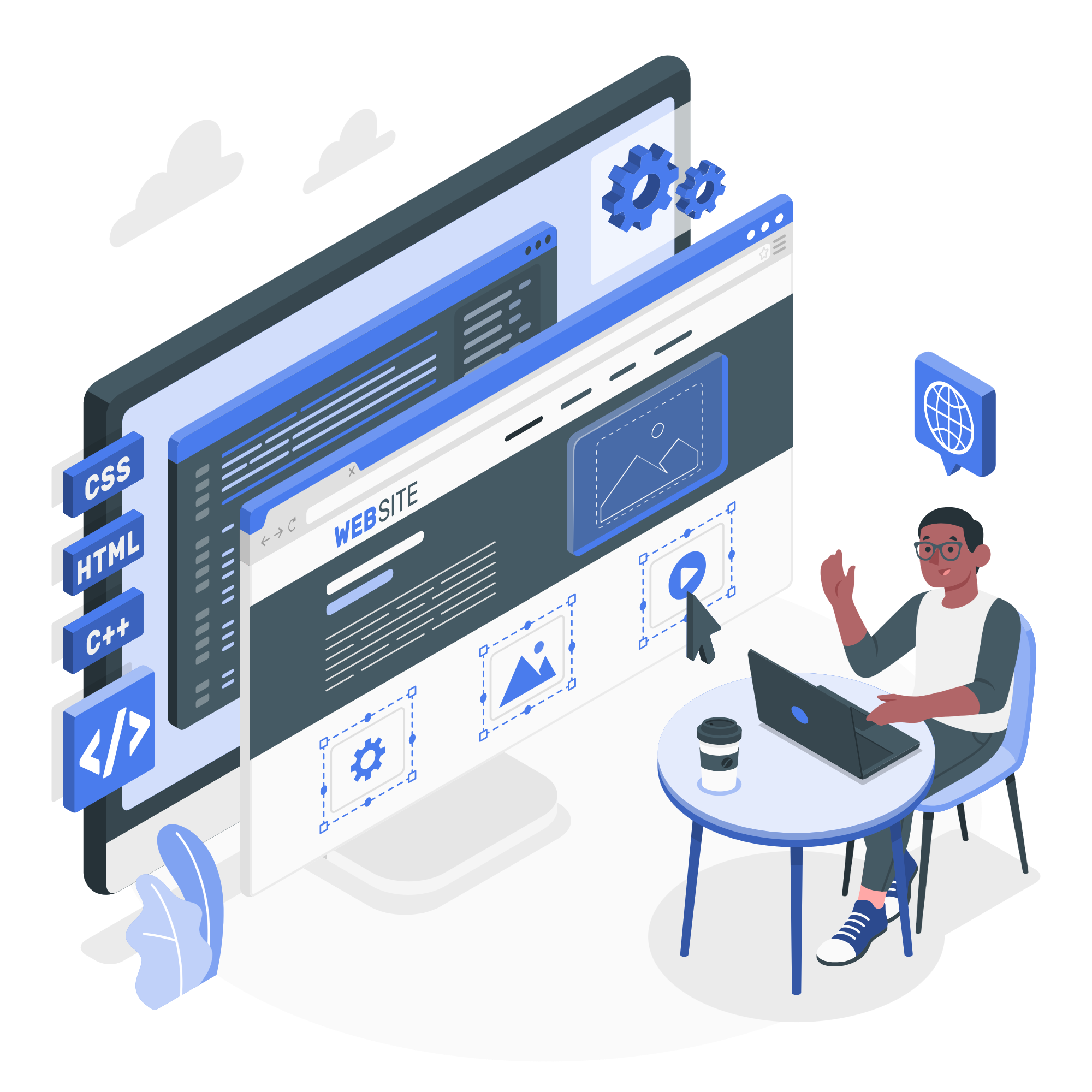 Website designer-amico